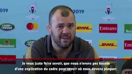 Groupe D - Cheika : ''Nos joueurs apprennent à plaquer au milieu du corps''