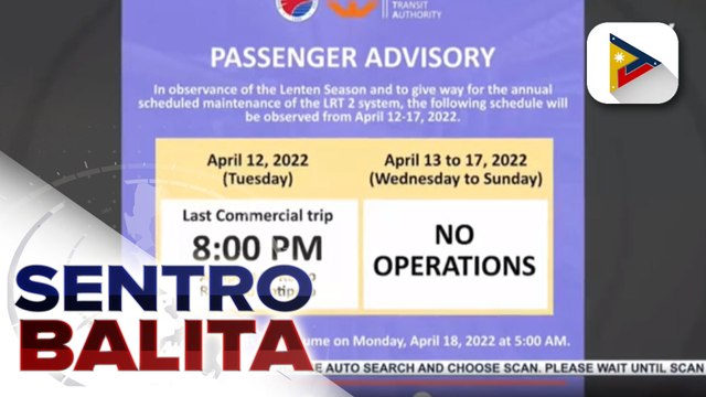 MRT, LRT-1, at LRT-2, magpapatupad ng maintenance shutdown sa Holy Week; EDSA Bus Carousel, tuloy pa rin ang biyahe kahit Semana Santa
