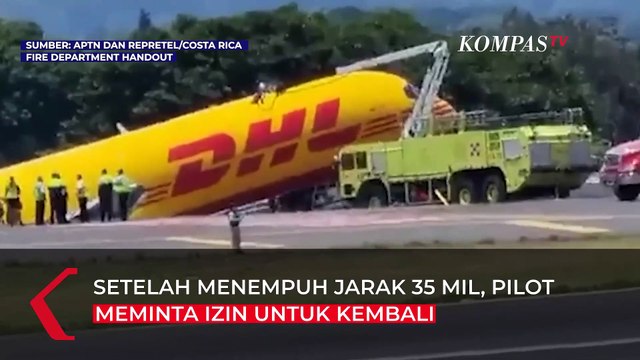 Penampakan Boeing 757 Pesawat Kargo Terbelah Dua di Kosta Rika