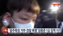 '음주측정 거부·경찰 폭행' 장용준 1심 징역 1년