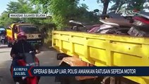 Operasi Balap Liar, Polisi Amankan Ratusan Sepeda Motor