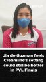 Jia de Guzman feels Creamline's setting could still be better in PVL Finals #shorts
