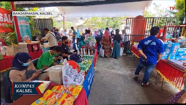 Vaksinasi Plus Pasar Murah Kerjasama BIN Kalsel dan Disperdagin Banjarmasin Disambut Antusias Warga