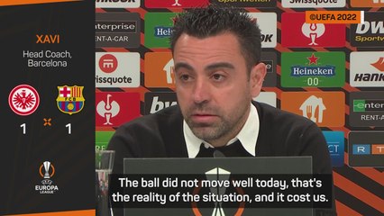 Xavi blames Frankfurt pitch for Barca draw