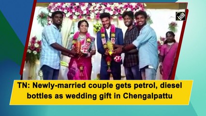 Newly-married couple gets petrol, diesel bottle as wedding gift in Tamil Nadu's Chengalpattu