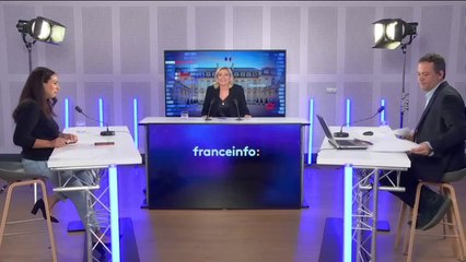 Emmanuel Macron "fébrile" et "agressif", liens avec la Russie, port du voile... Le "8h30 franceinfo" spécial présidentielle de Marine Le Pen