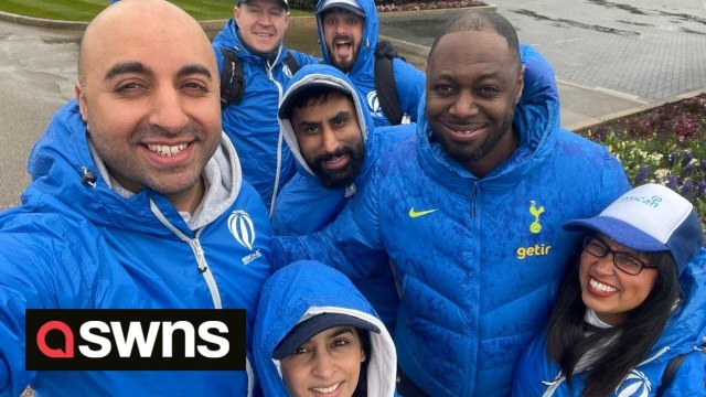 Footy legends David Ginola and Ledley King lend support to group trekking between Premier League grounds