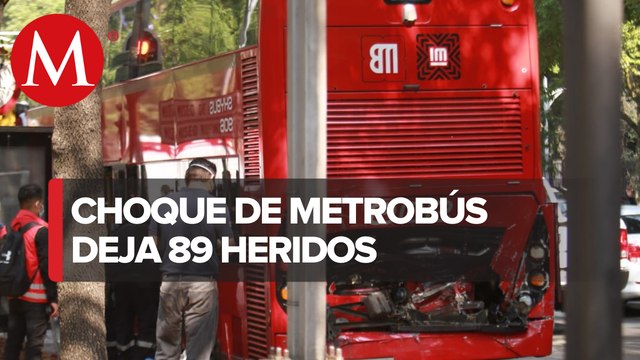 Camión choca contra unidad de Metrobús de CdMx en Reforma; hay más de 40 lesionados