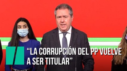 Juan Espadas: "La corrupción vuelve a ser titular con una sentencia más de la Gürtel"