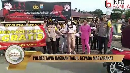 Bagi-Bagi Takjil Gratis Polres Tapin