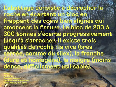 PIERRE / ABATTAGE / Ressources. Filmer la matière, révéler les savoir-faire.