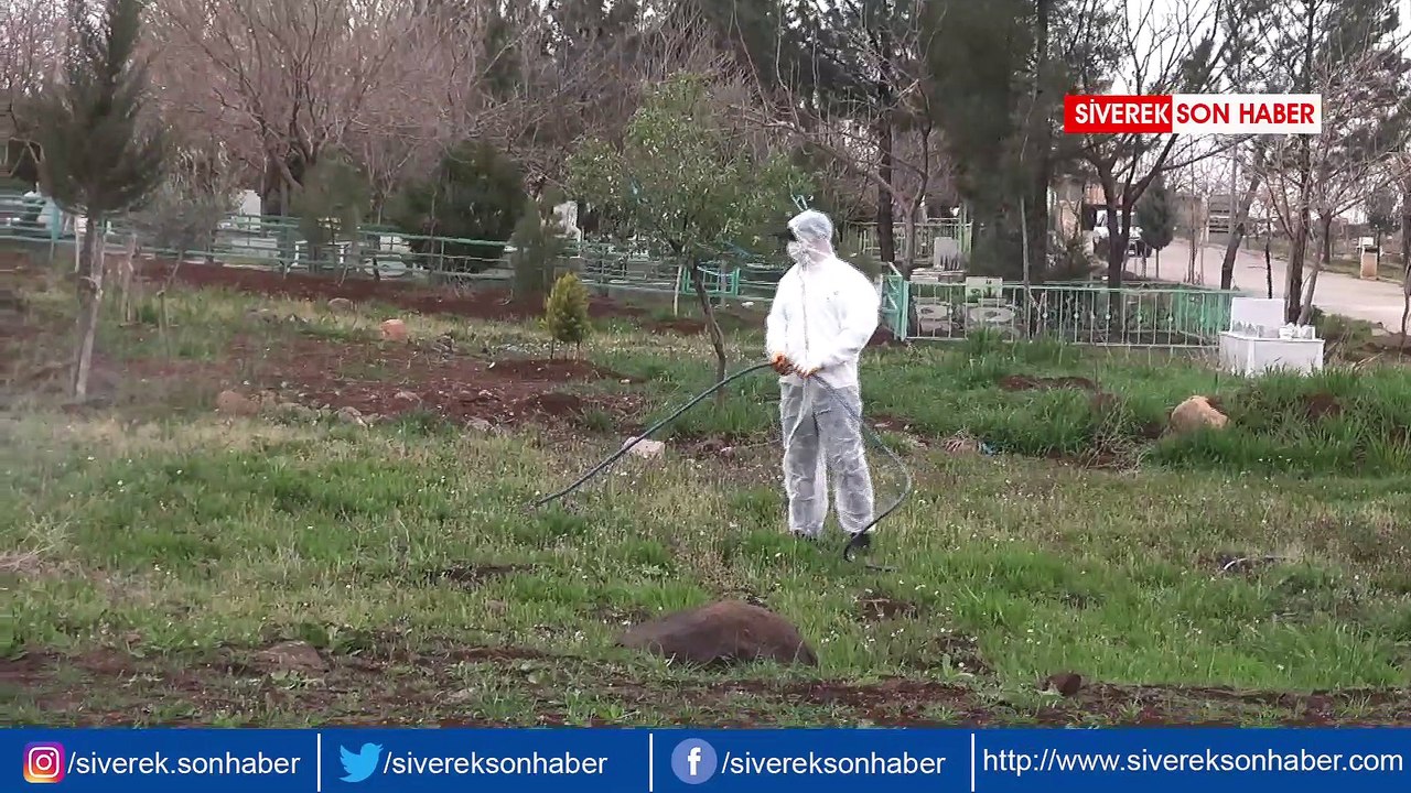 Mezarlıklarda ilaçlama çalışması yapıldı