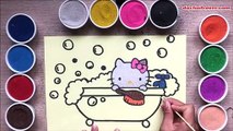 Đồ chơi TÔ MÀU TRANH CÁT HELLO KITTY TẮM BỒN - Colored sand painting Hello Kitty toys (Chim Xinh)