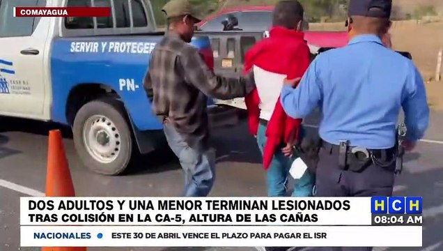 ¡Tres lesionados! Colisión en la CA-5, Cañas, Comayagua por poco termina en tragedia
