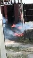 33 केवी बिजली ग्रिड में आग लगने से धूं-धूं कर जला ट्रांसफार्मर, मची अफरातफरी, देखिए वीडियो...
