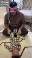 La original idea de un padre para cambiar el pañal a su bebé