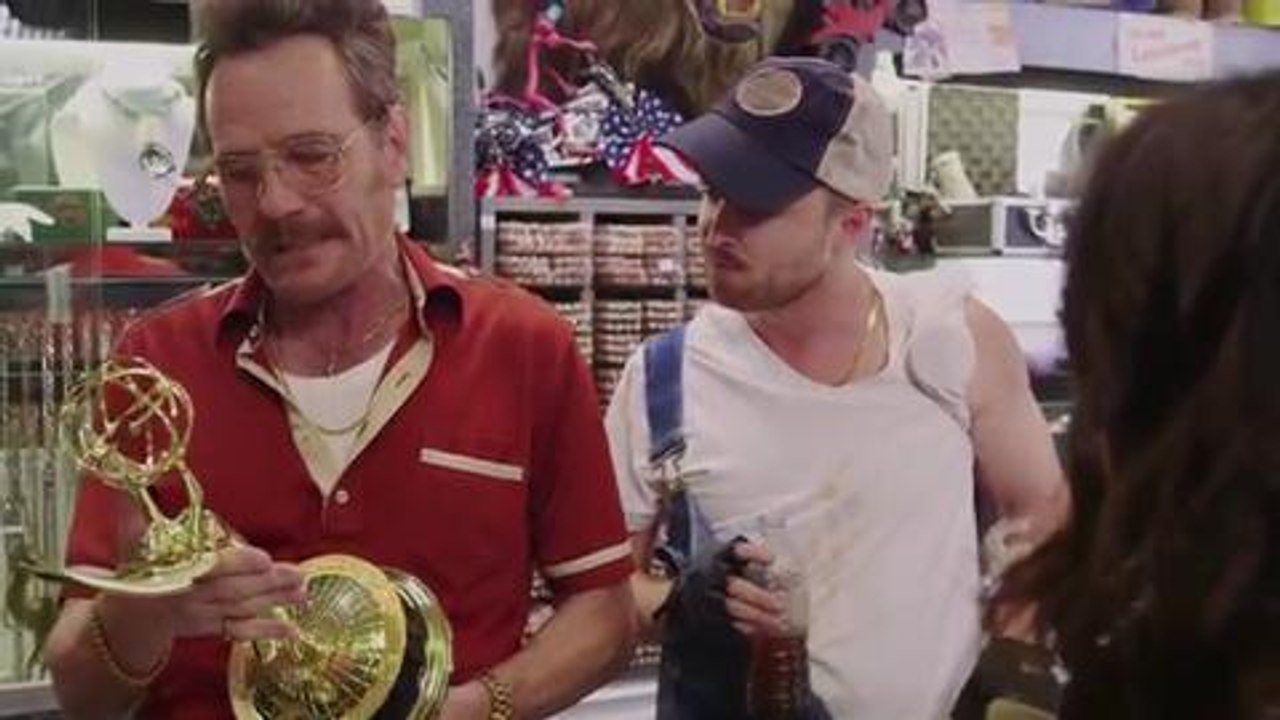 Gala.fr- Parodie de Bryan Cranston Aaron Paul et Julia Louis-Dreyfus pour les Emmy Awards