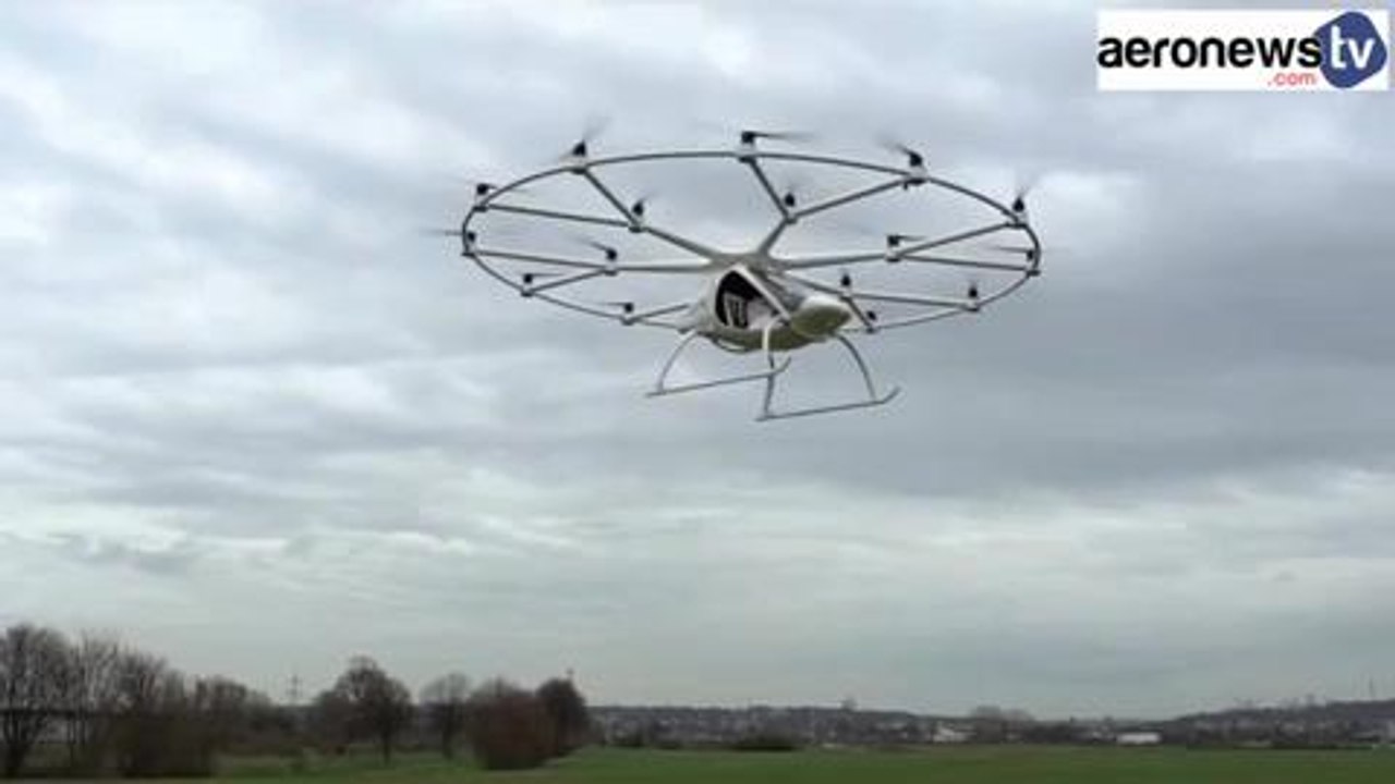 Premier vol avec pilote pour le Volocopter VC200