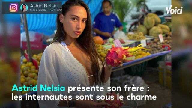 VOICI-PHOTO Astrid Nelsia présente son frère : les internautes sont sous le charme