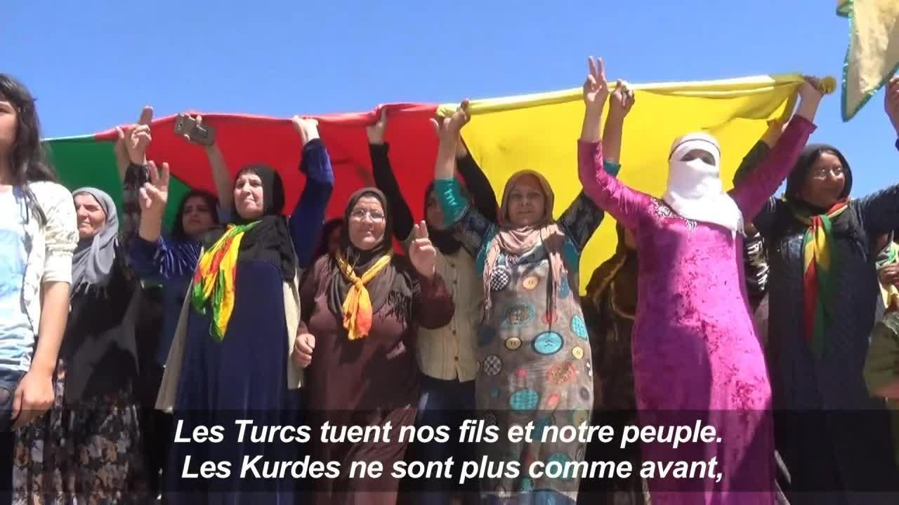 Syrie: manifestation kurde contre des raids aériens turcs