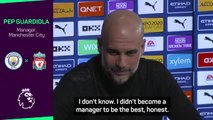 Guardiola insists he's not the best, despite what Klopp says