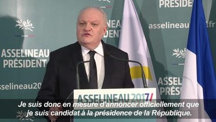 Asselineau, partisan du "Frexit", a franchi les 500 parrainages