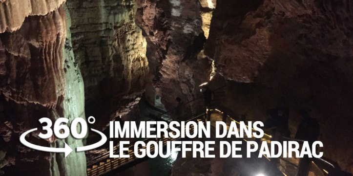 Descente au fond du gouffre de Padirac [GEO 360°]