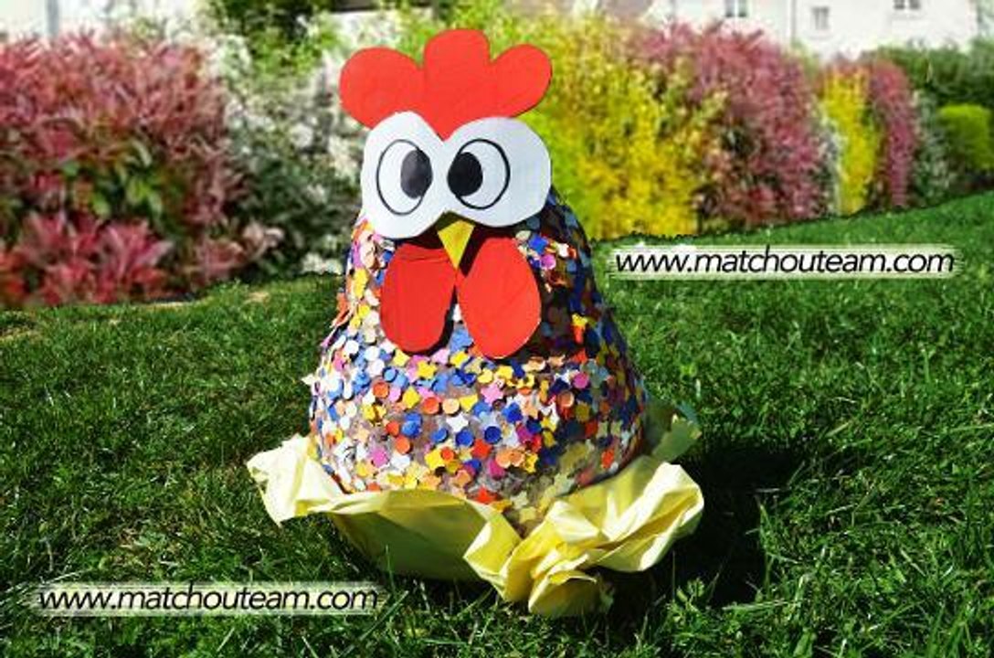 Pâques : fabriquer une pinata poule