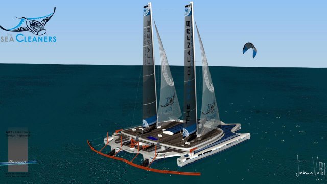 Nettoyer les océans grâce au quadrimaran d'Yvan Bourgnon [GEO]