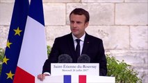 GALA VIDEO - Emmanuel Macron rend hommage au père Hamel