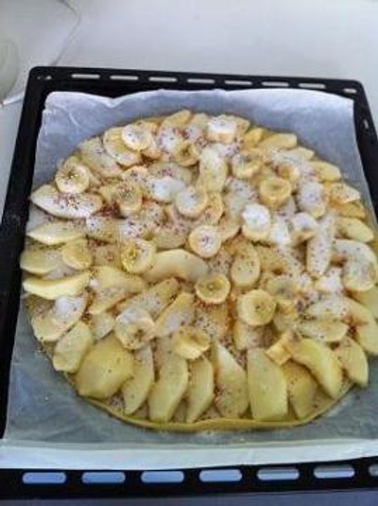 Enfant : recette de la tarte pommes bananes