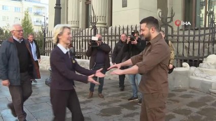 Zelenskiy, Avrupa Komisyonu Başkanı Leyen'i karşıladı