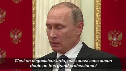 France/Russie : Poutine loue les qualités de François Fillon