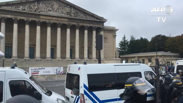 Extinction Rebellion: le blocage devant l'Assemblée dégagé par la police