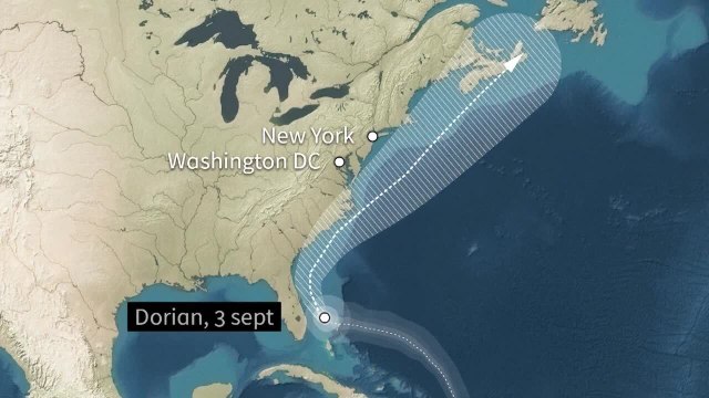 Après avoir durement frappé les Bahamas, l'ouragan Dorian menace la Floride