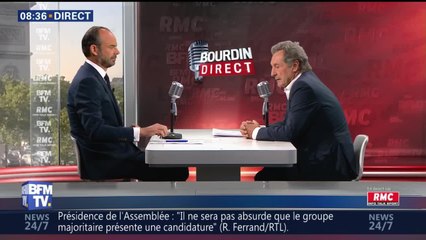 Jean-Jacques Bourdin et Edouard Philippe découvrent qu'ils sont à l'antenne pendant une conversation