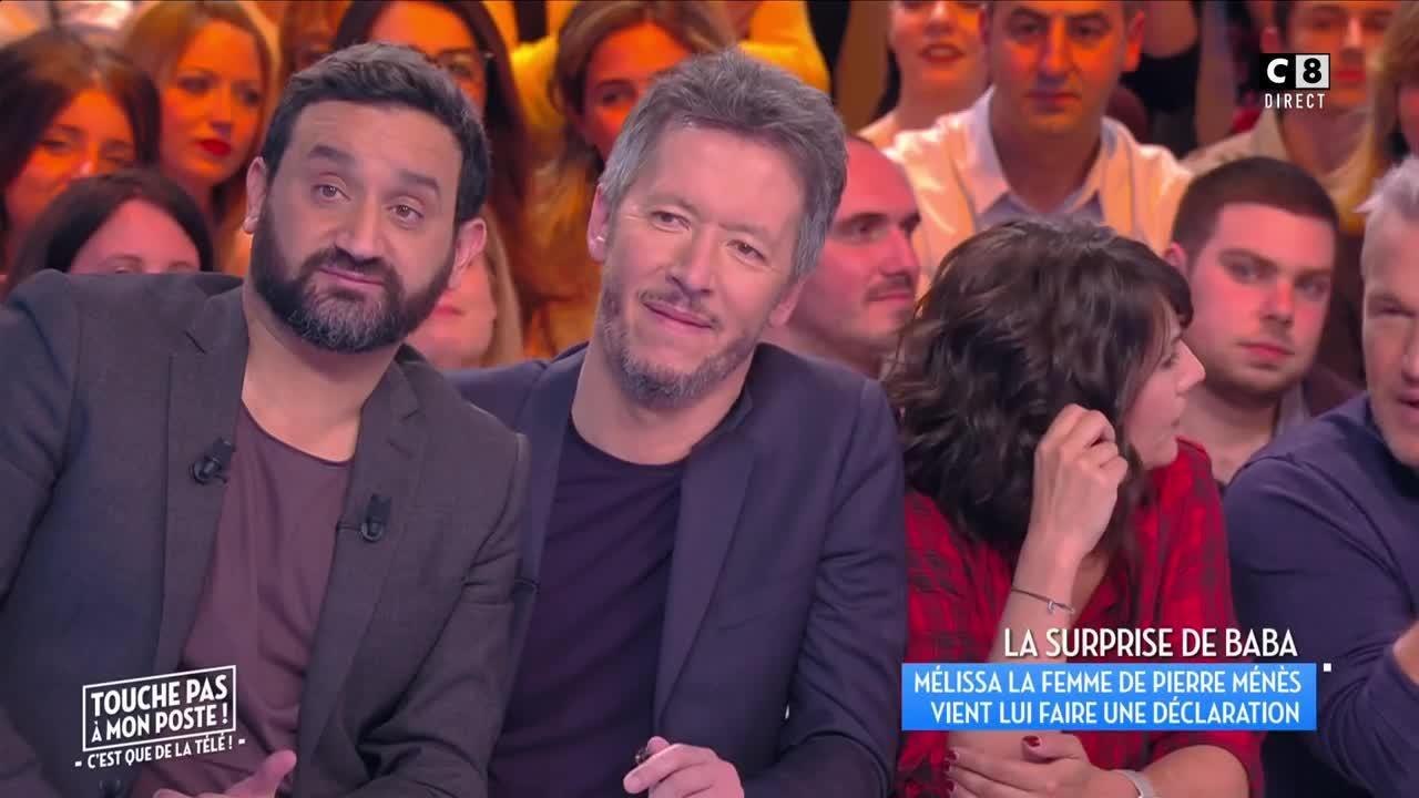 Melissa, la compagne de Pierre Ménès, lui fait une déclaration dans Touche pas à mon poste