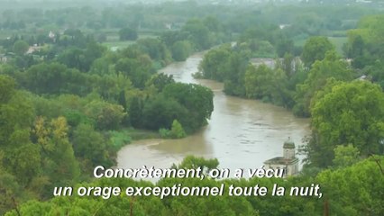 Près de Béziers, après les orages, la boue