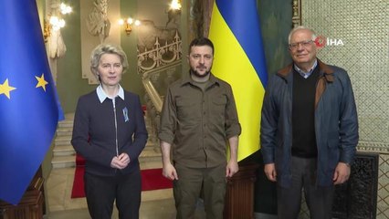 Zelenskiy, Avrupa Komisyonu Başkanı Leyen'i karşıladı