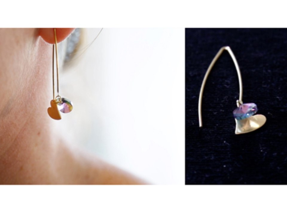 Réaliser des boucles d’oreilles fil en perle Swarovski