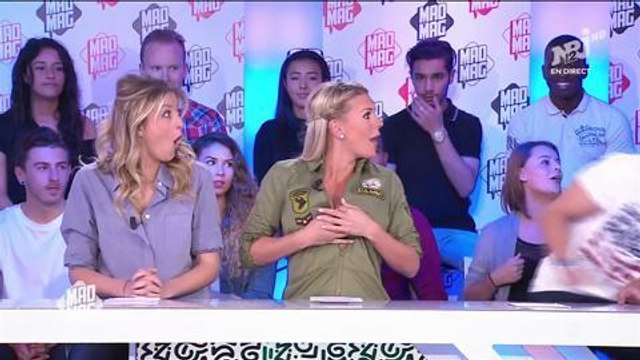 Benoît Dubois dévoile le soutien-gorge d'Amélie Neten dans le Mad Mag