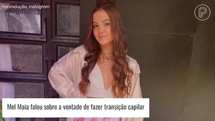 Mel Maia surpreende ao mostrar cabelo sem alisamento e faz desabafo: 'Dá vontade de fazer transição'