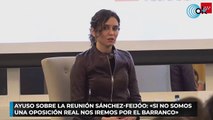 Ayuso sobre la reunión Sánchez-Feijóo: «Si no somos una oposición real nos iremos por el barranco»