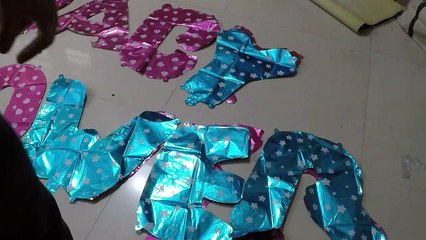 Unboxing and Review of Baby Shower 18 Inch Foil Balloon Set Pack of 10 Letters