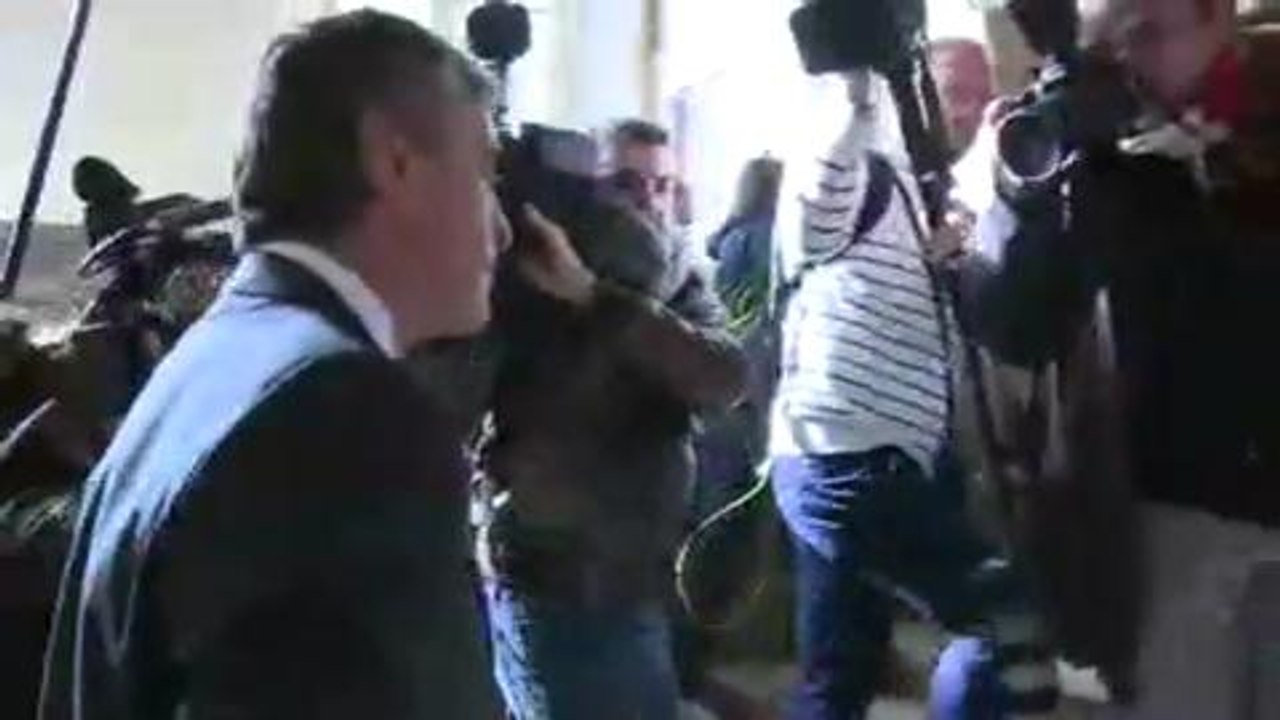 Arrivée de Jérôme Cahuzac au Palais de justice pour son procès