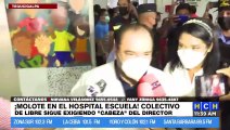 ¡Molote en el Hospital Escuela! Colectivo de LIBRE continúa exigiendo “cabeza” del director