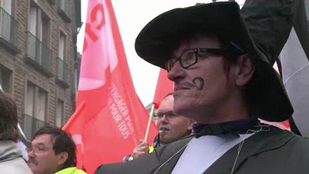 Abattoirs AIM: rassemblement de salariés à Coutances