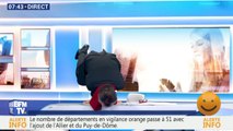 VOICI Christophe Barbier tente un poirier en plein direct sur BFMTV