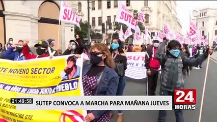 Sutep convoca a las calles este jueves 7 de abril para exigir a Castillo que cumpla sus promesas