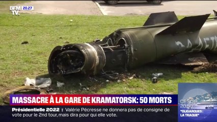 Video herunterladen: Au moins 50 morts, dont 5 enfants, dans un bombardement sur la gare de Kramatorsk